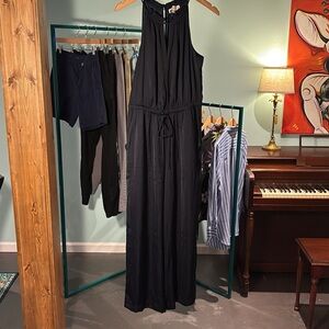 Elegant Navy Halter Jumpsuit